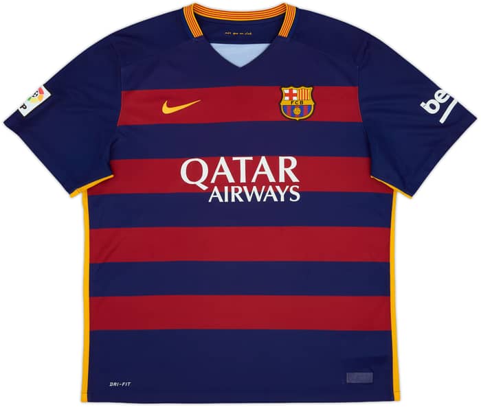 2015-16 Barcelona Home Shirt A.Iniesta #8 - 8/10 - (XL)
