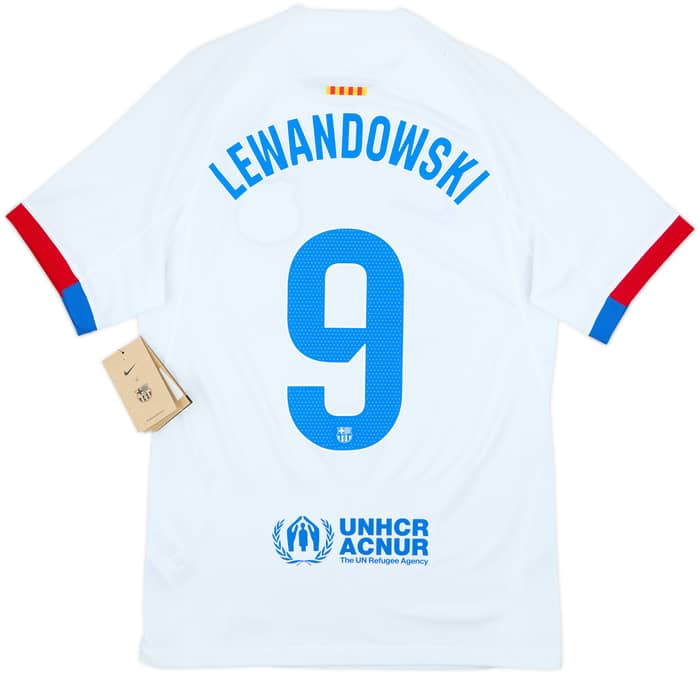 2023-24 Barcelona Away Shirt Lewandowski #9 (S)