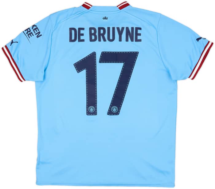2022-23 Manchester City Home Shirt De Bruyne #17 - 7/10 - (L)