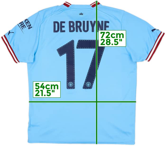 2022-23 Manchester City Home Shirt De Bruyne #17 - 7/10 - (L)