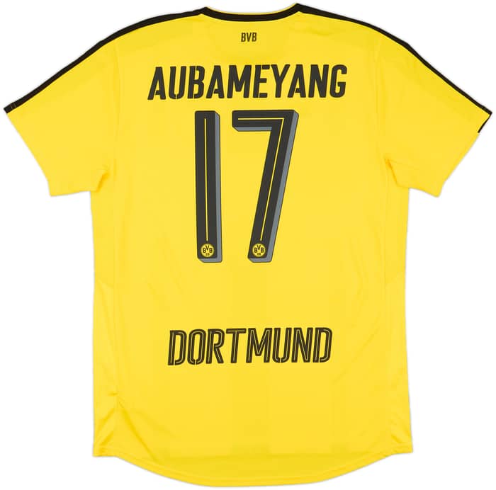 2016-17 Borussia Dortmund Home Shirt Aubameyang #17 - 9/10 - (L)