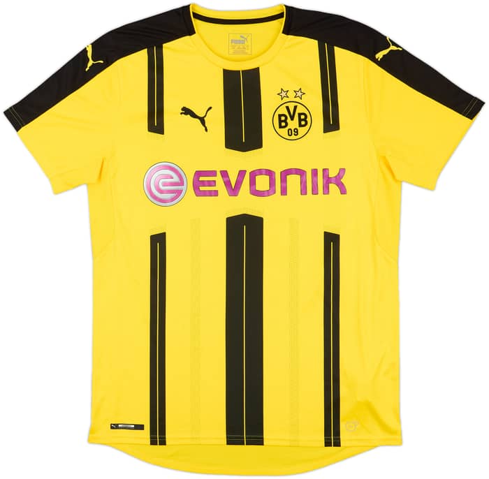 2016-17 Borussia Dortmund Home Shirt Aubameyang #17 - 9/10 - (L)