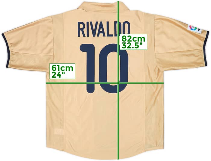 2001-03 Barcelona Away Shirt Rivaldo #10 - 10/10 - (L)