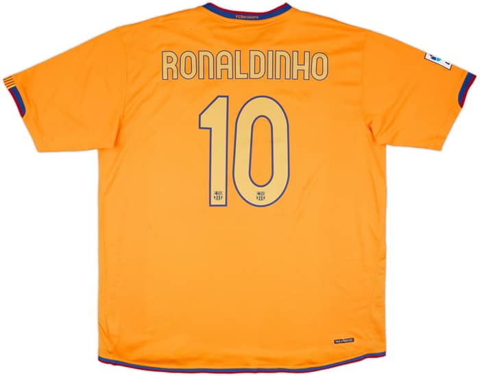 2006-08 Barcelona Away Shirt Ronaldinho #10 - 7/10 - (3XL)