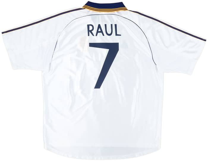 1998-00 Real Madrid Home Shirt Raul #7 - 9/10 - (XXL)
