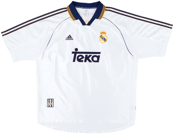 1998-00 Real Madrid Home Shirt Raul #7 - 9/10 - (XXL)