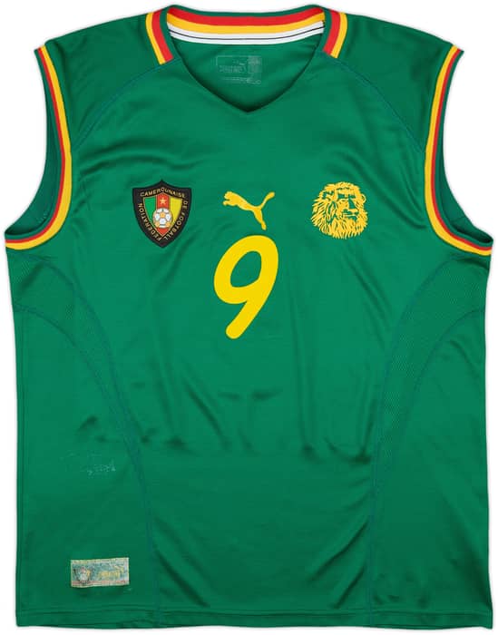 2002 Cameroon Home Vest Shirt Eto'o #9 - 9/10 - (L)
