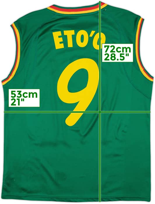 2002 Cameroon Home Vest Shirt Eto'o #9 - 9/10 - (L)