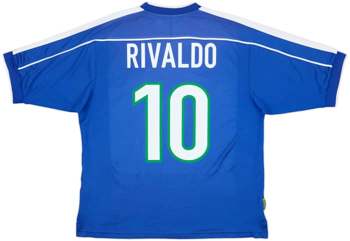 1998-00 Brazil Away Shirt Rivaldo #10 - 9/10 - (L)
