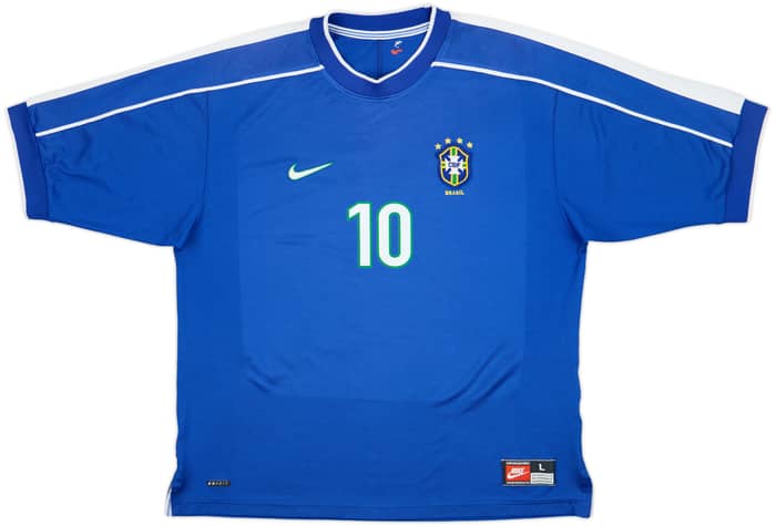 1998-00 Brazil Away Shirt Rivaldo #10 - 9/10 - (L)