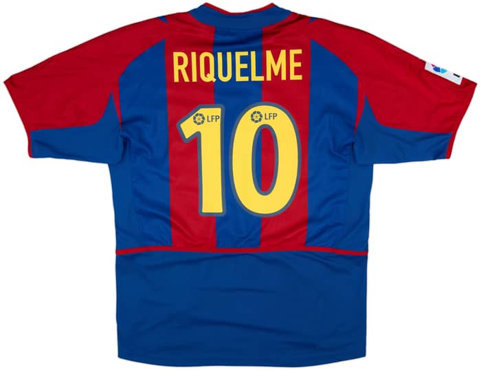 2002-03 Barcelona Player Issue Home Shirt Riquelme #10 - 10/10 - (L)