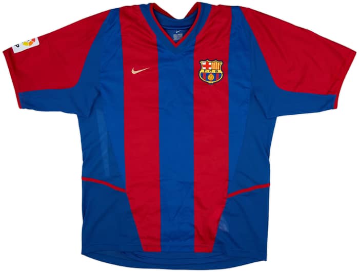 2002-03 Barcelona Player Issue Home Shirt Riquelme #10 - 10/10 - (L)
