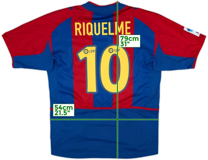 2002-03 Barcelona Player Issue Home Shirt Riquelme #10 - 10/10 - (L)