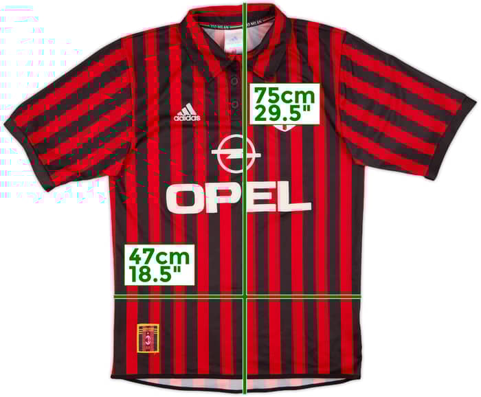 1999-00 AC Milan Centenary Home Shirt - 8/10 - (S)