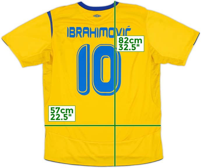 2005-06 Sweden Home Shirt Ibrahimovic #10 - 10/10 - (XL)