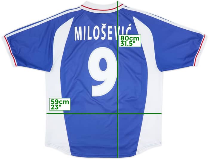 2000-01 Yugoslavia Home Shirt Milosevic #9 - 9/10 - (XL)