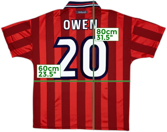 1997-99 England Away Shirt Owen #20 - 8/10 - (L)