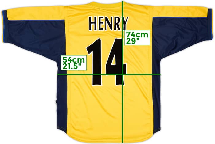 1999-01 Arsenal Away Shirt Henry #14 - 8/10 - (L)