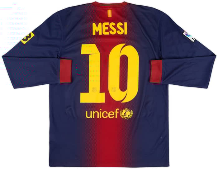 2012-13 Barcelona Home L/S Shirt Messi #10 - 9/10 - (M)