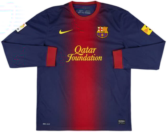 2012-13 Barcelona Home L/S Shirt Messi #10 - 9/10 - (M)