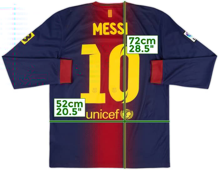 2012-13 Barcelona Home L/S Shirt Messi #10 - 9/10 - (M)
