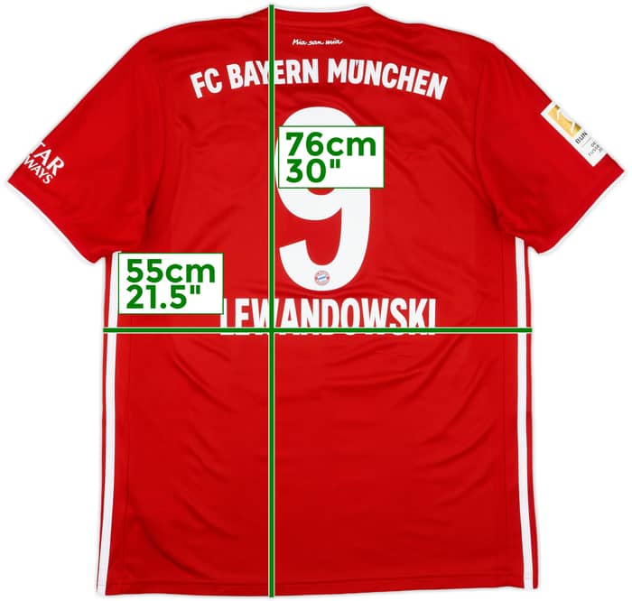 2020-21 Bayern Munich Home Shirt Lewandowski #9 - 8/10 - (L)