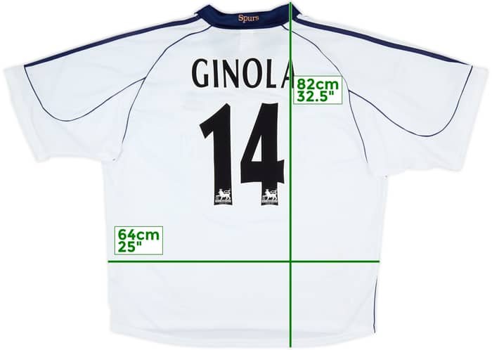 1999-01 Tottenham Home Shirt Ginola #14 (XXL)