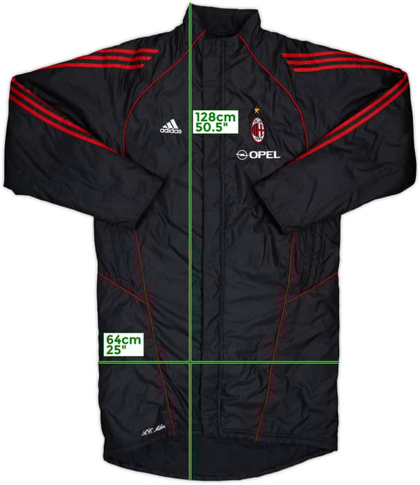 2005-06 AC Milan adidas Padded Bench Coat - 7/10 - (L)