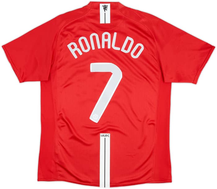 2007-09 Manchester United Home Shirt Ronaldo #7 - 9/10 - (M)