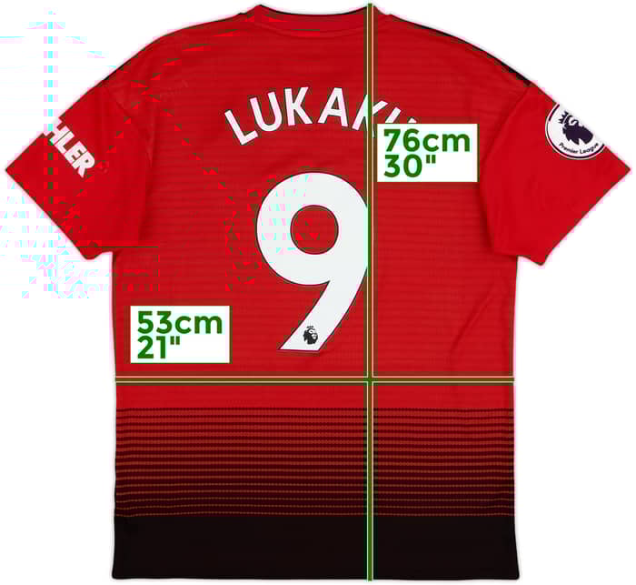 2018-19 Manchester United Home Shirt Lukaku #9 - 7/10 - (M)