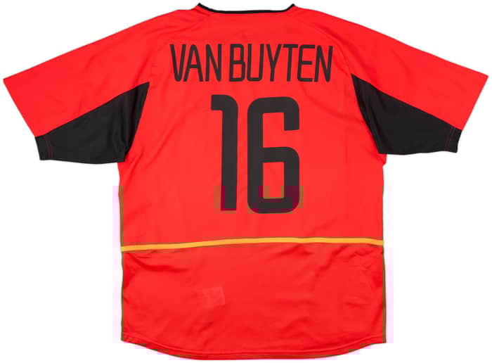 2002-04 Belgium Home Shirt Van Buyten #16 - 9/10 - (L)