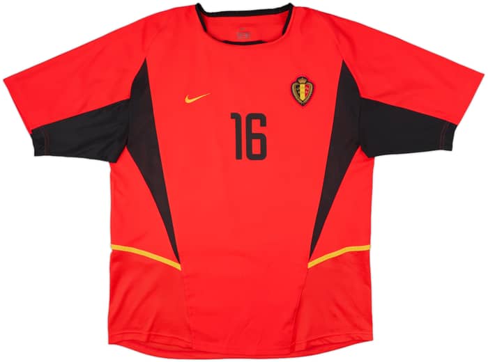 2002-04 Belgium Home Shirt Van Buyten #16 - 9/10 - (L)