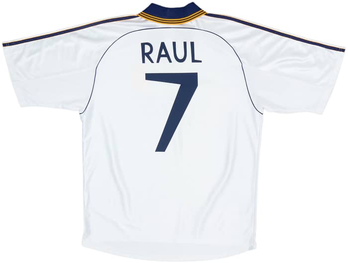 1998-00 Real Madrid Home Shirt Raul #7 - 8/10 - (L)