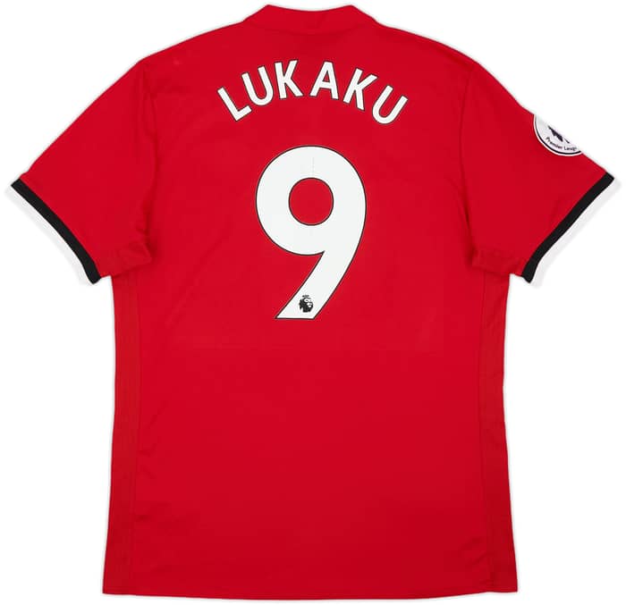 2017-18 Manchester United Home Shirt Lukaku #9 - 6/10 - (L)