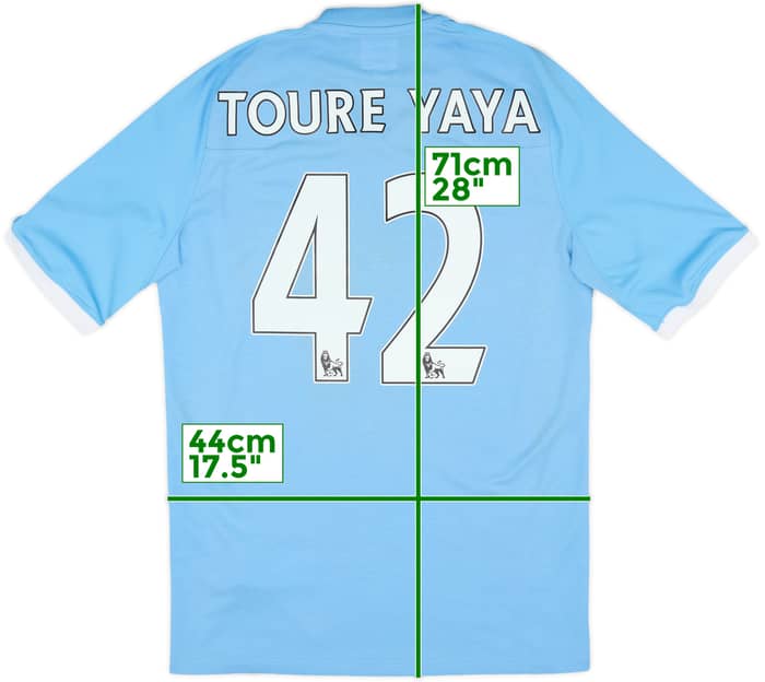 2010-11 Manchester City Home Shirt Toure Yaya #42 - 6/10 - (S)