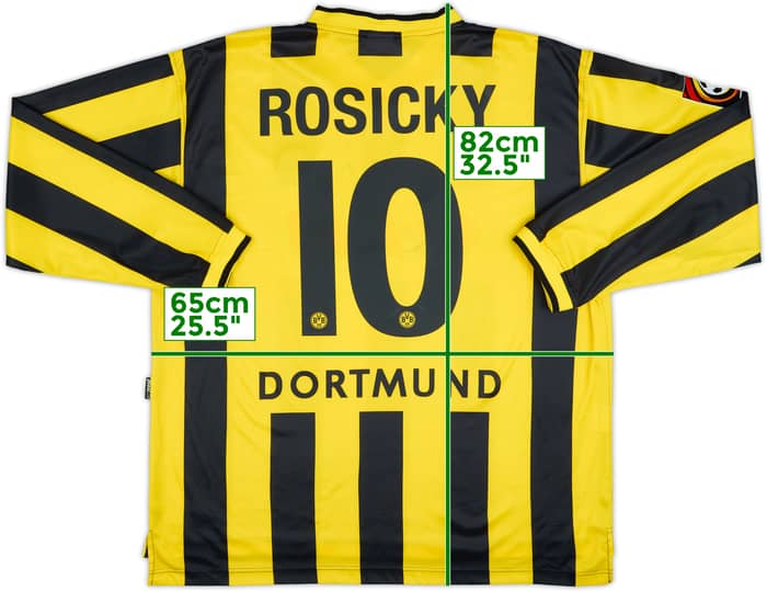 2000-02 Borussia Dortmund Home L/S Shirt Rosicky #10 - 9/10 - (XL)