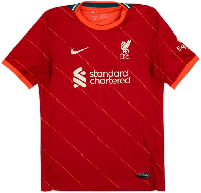 2021-22 Liverpool Home Shirt M.Salah #11 - 6/10 - (XL.Boys)