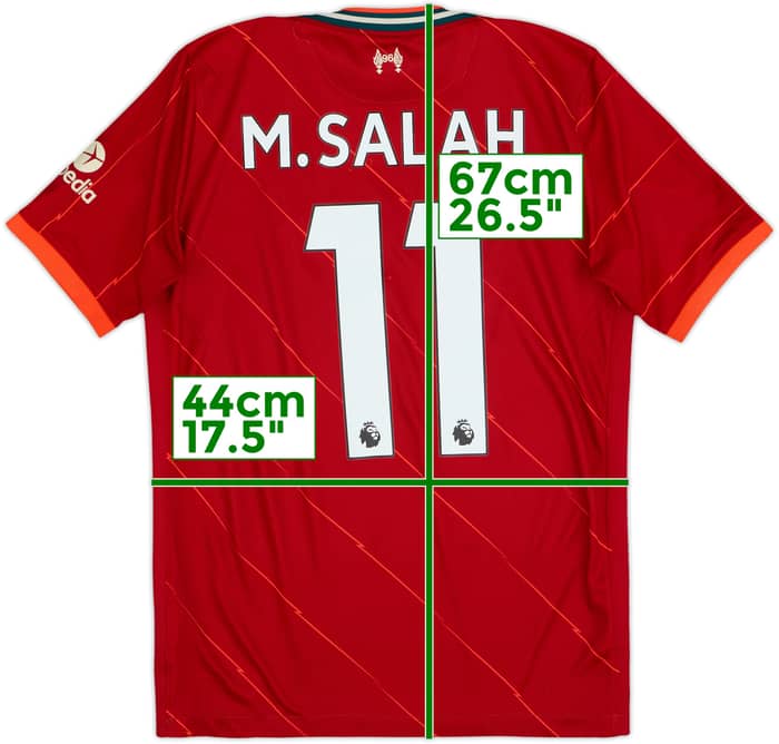2021-22 Liverpool Home Shirt M.Salah #11 - 6/10 - (XL.Boys)