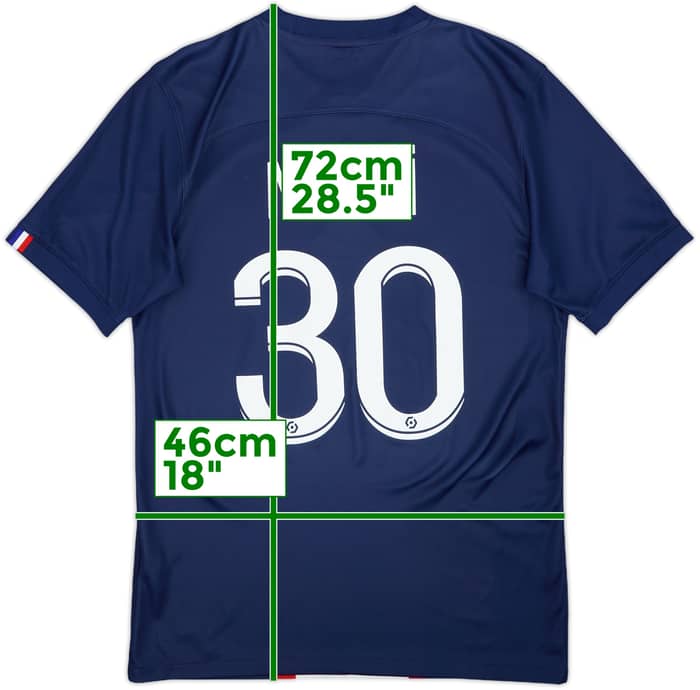 2022-23 Paris Saint-Germain Home Shirt Messi #30 - 7/10 - (S)