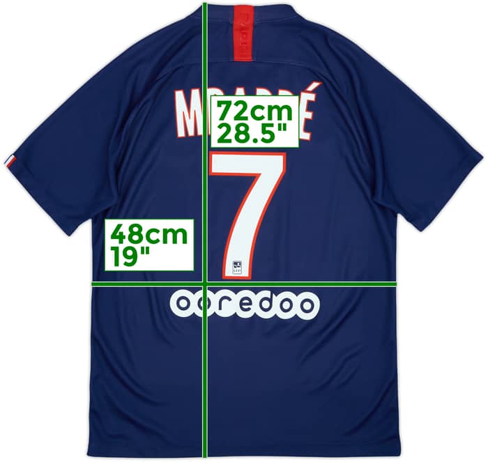 2019-20 Paris Saint-Germain Home Shirt Mbappe #7 - 5/10 - (M)