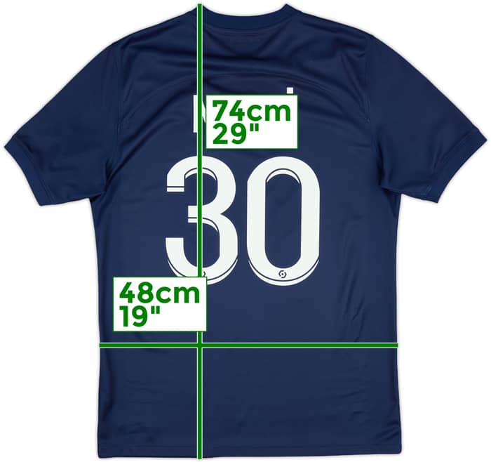 2022-23 Paris Saint-Germain Home Shirt Messi #30 - 7/10 - (M)