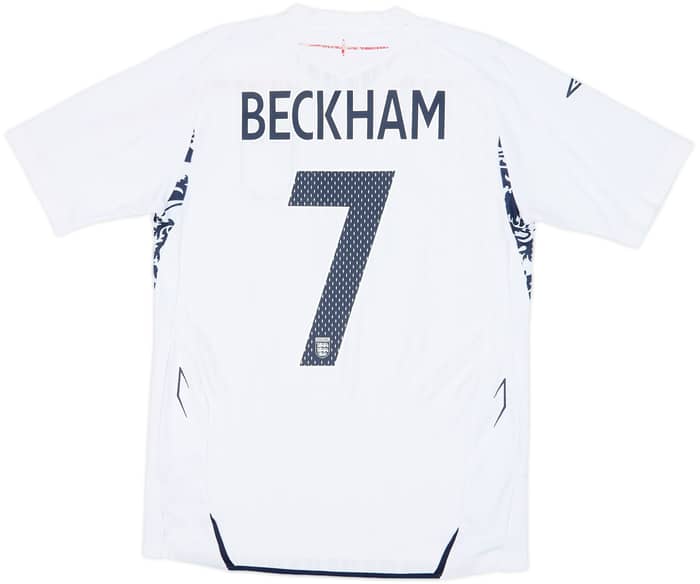 2007-09 England Home Shirt Beckham #7 - 6/10 - (S)