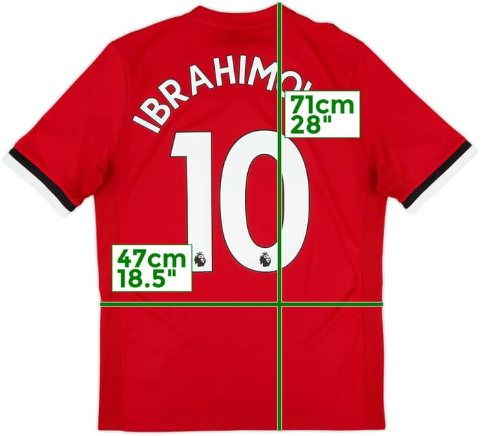 2017-18 Manchester United Home Shirt Ibrahimovic #10 - 10/10 - (XL.Boys)