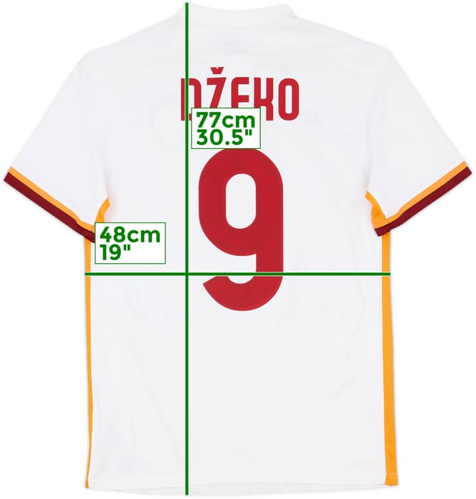 2015-16 Roma Away Shirt Dzeko #9 - 8/10 - (S)