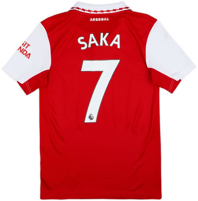2022-23 Arsenal Home Shirt Saka #7 - 9/10 - (XS)