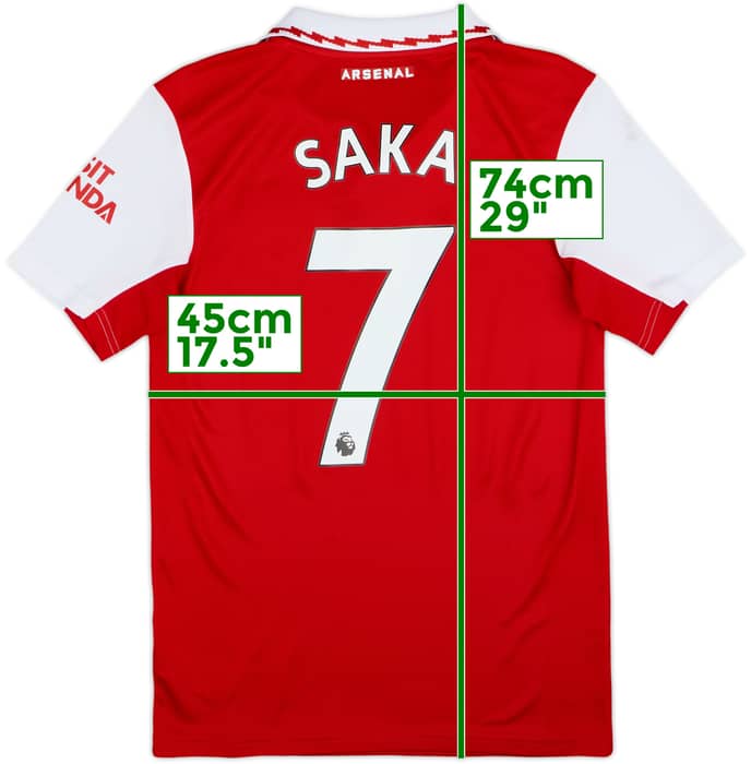 2022-23 Arsenal Home Shirt Saka #7 - 9/10 - (XS)