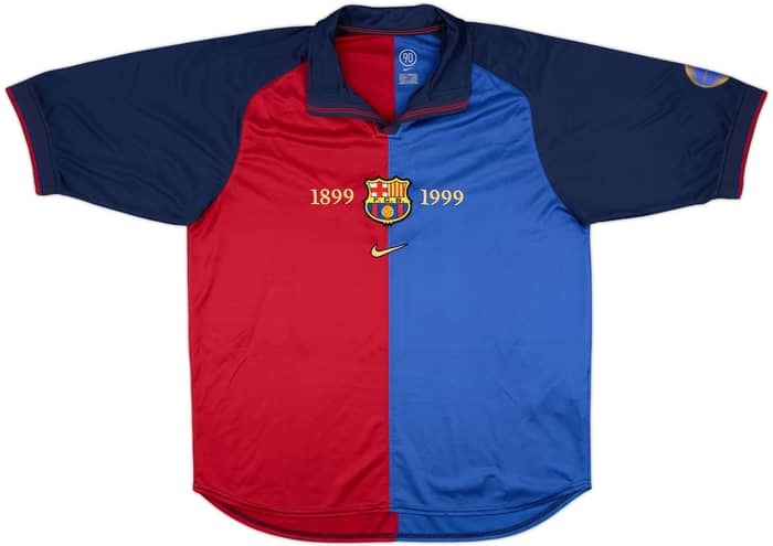2004-05 Barcelona Nike Retro 1999-00 Shirt Guardiola #4 - 9/10 - (L)