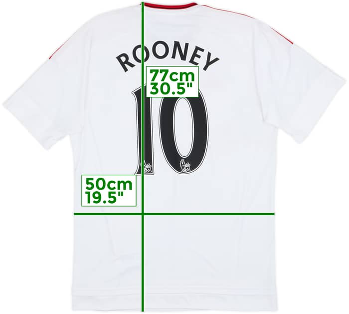 2015-16 Manchester United Away Shirt Rooney #10 - 7/10 - (M)