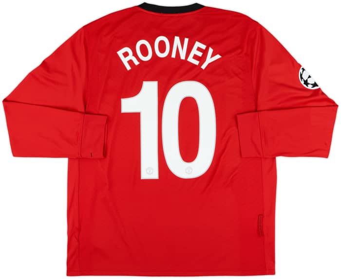 2009-10 Manchester United Home L/S Shirt Rooney #10 - 7/10 - (L)
