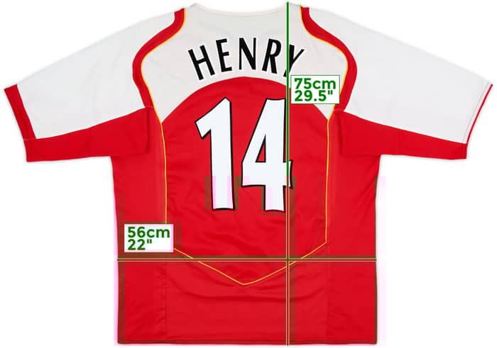 2004-05 Arsenal Home Shirt Henry #14 - 8/10 - (L)